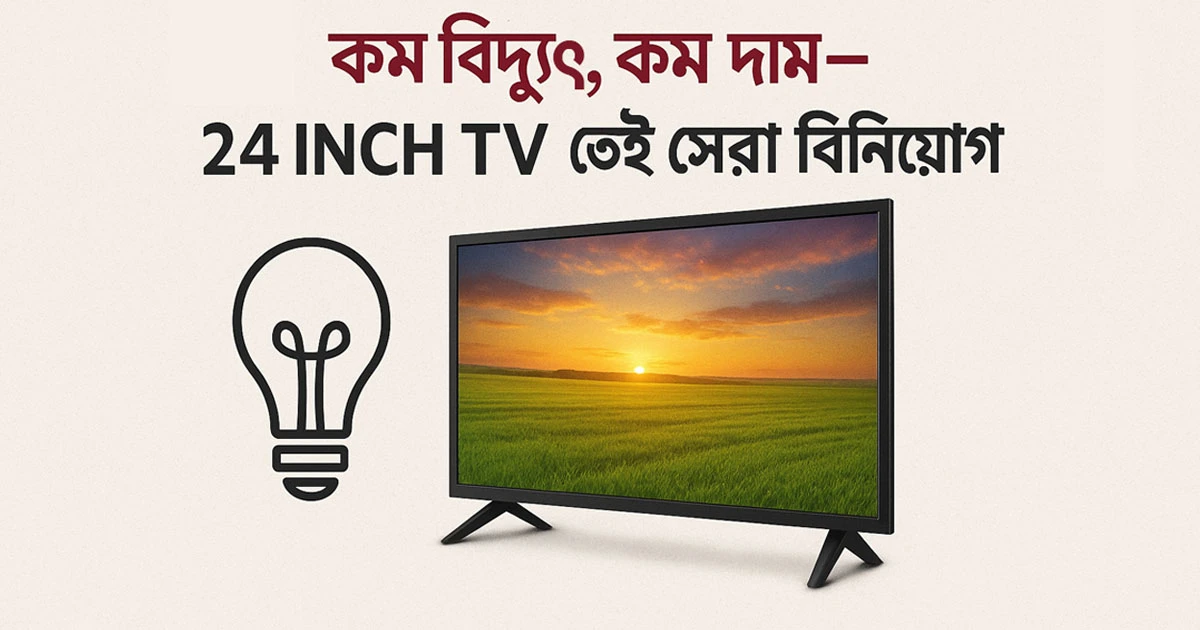 কম বিদ্যুৎ, কম দাম—24 INCH TV তেই সেরা বিনিয়োগ